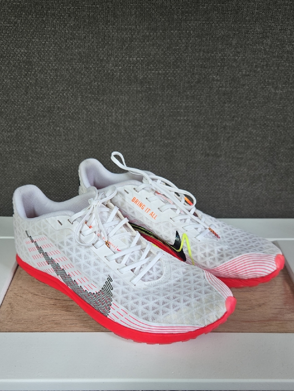 Nike Zoom Rival XC5 White Crimson Cross Country Shoes Mens Size 11